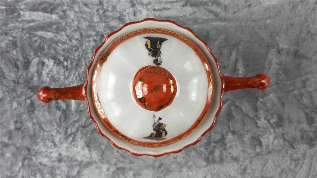 [458117908] Zuckerdose Unbekannte Hersteller Tiefenfurt Asiatisches Porzellan Motiv Geishas gebraucht - gut Bild 5