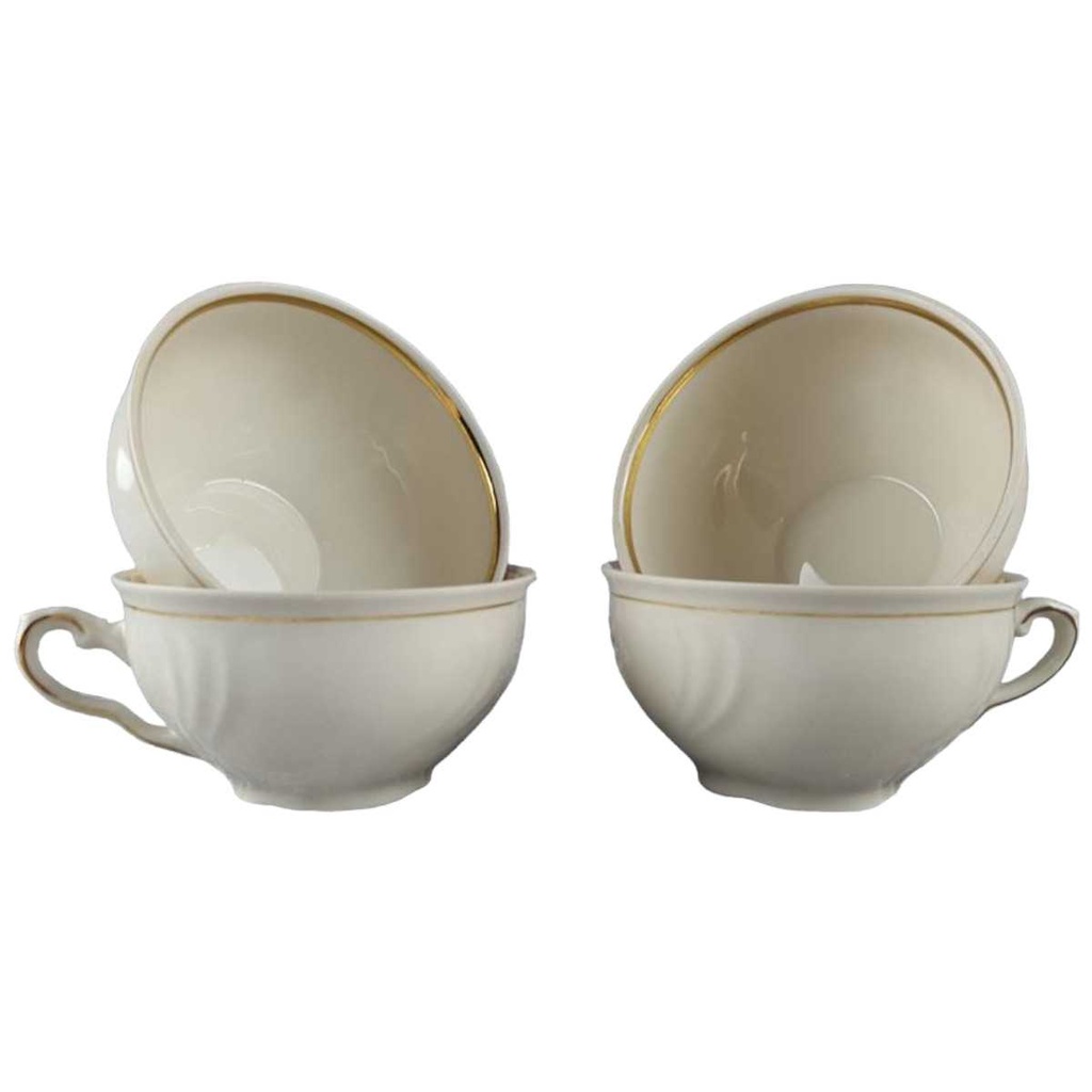 [2118772] 4er Set Teetasse Tasse Golddekor Winterling Elfenbein gebraucht - akzeptabel Bild 2