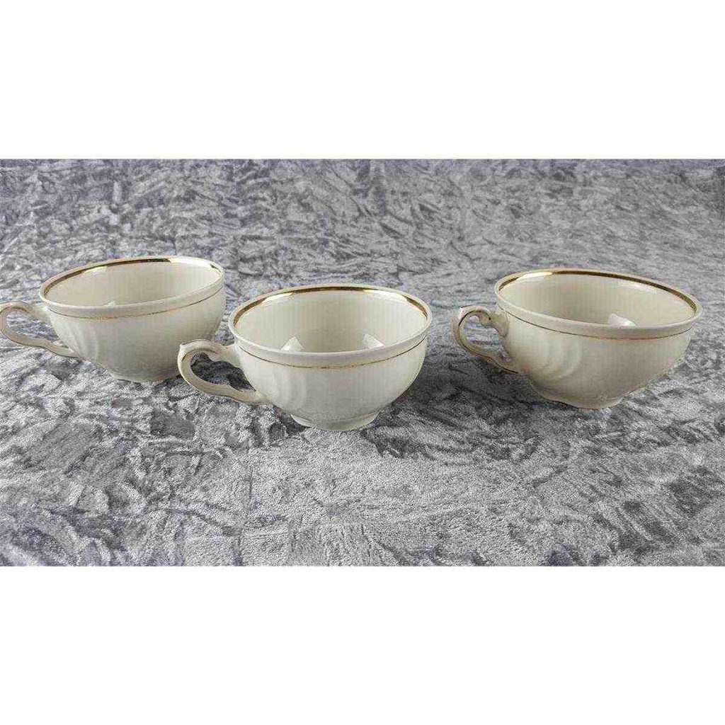 [2118773] 3er Set Teetasse Tasse Golddekor Winterling Elfenbein gebraucht - gut Bild 3