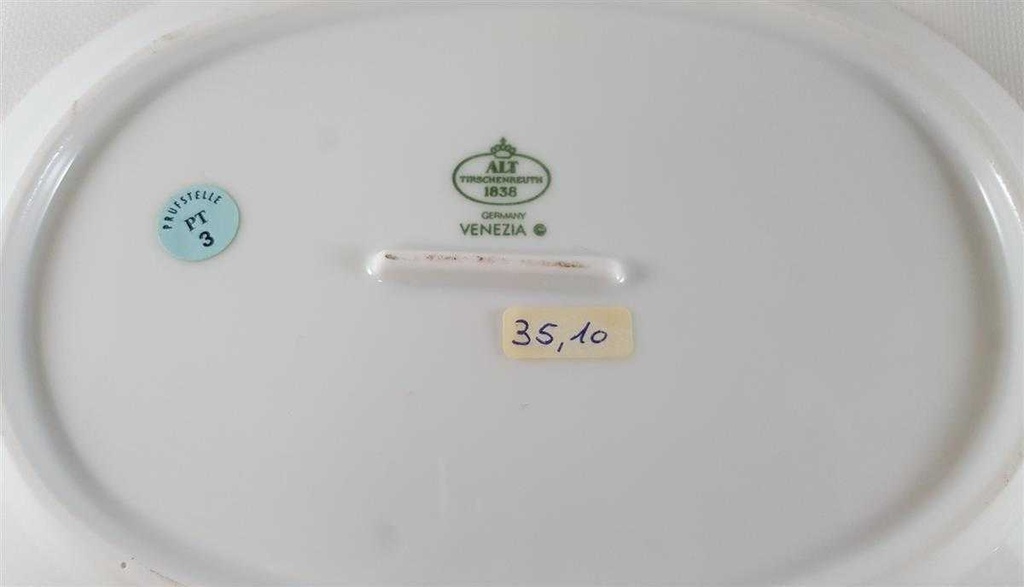 [45811792] Servierplatte Speiseplatte Fleischplatte Steakplatte 21,8x16,2 cm Tirschenreuth Venezia Palazzo gebraucht - neuwertig Bild 5