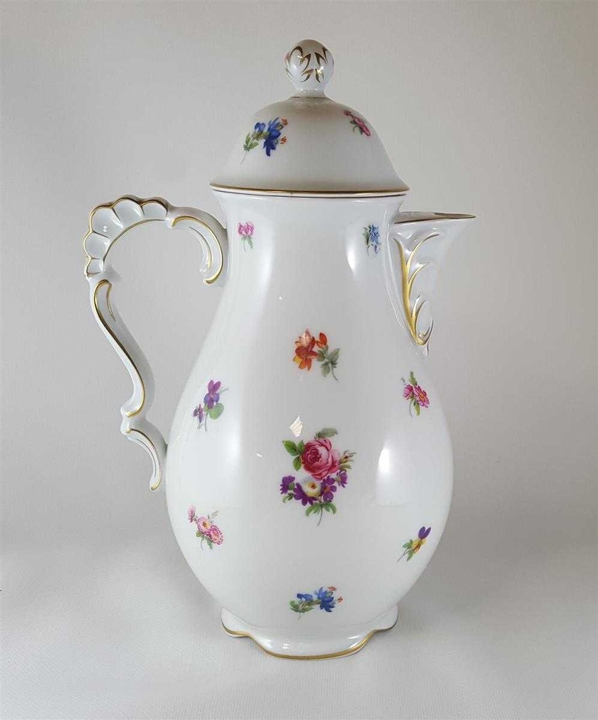 [45811800] Kaffeekanne 1,4 L Lindner Porzellan Streublümchen Ohne Relief neu Bild 3