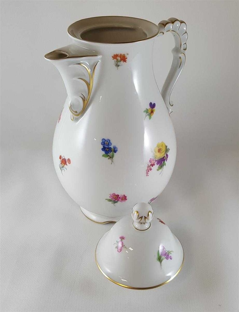 [45811800] Kaffeekanne 1,4 L Lindner Porzellan Streublümchen Ohne Relief neu Bild 5