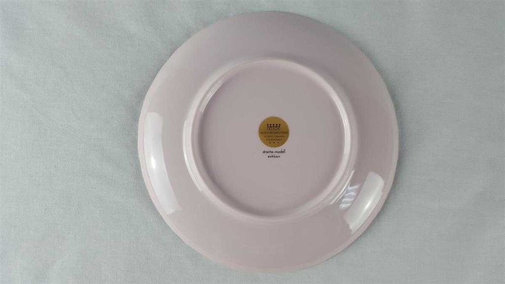 [458118275] Kuchenteller Dessertteller 19,5 cm Hutschenreuther Drache Exklusiv Rosé Sanssouci Rosa gebraucht - gut Bild 4