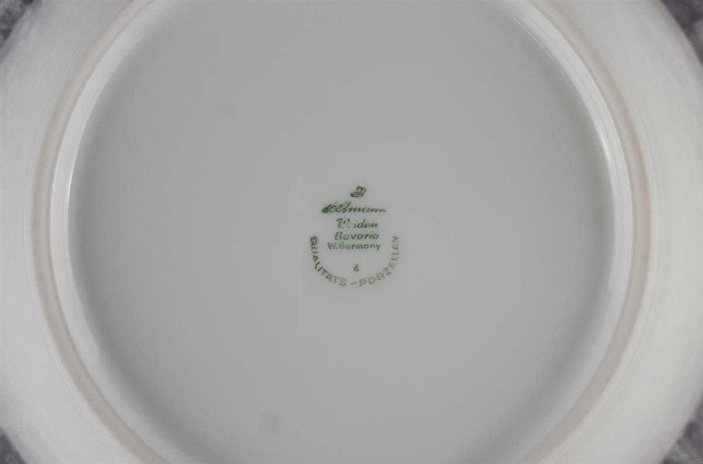 [458118337] Schüssel Servierschüssel groß 22,5 cm Seltmann Weiden Annabell rote Blüte 26043 Rosa gebraucht - gut Bild 4