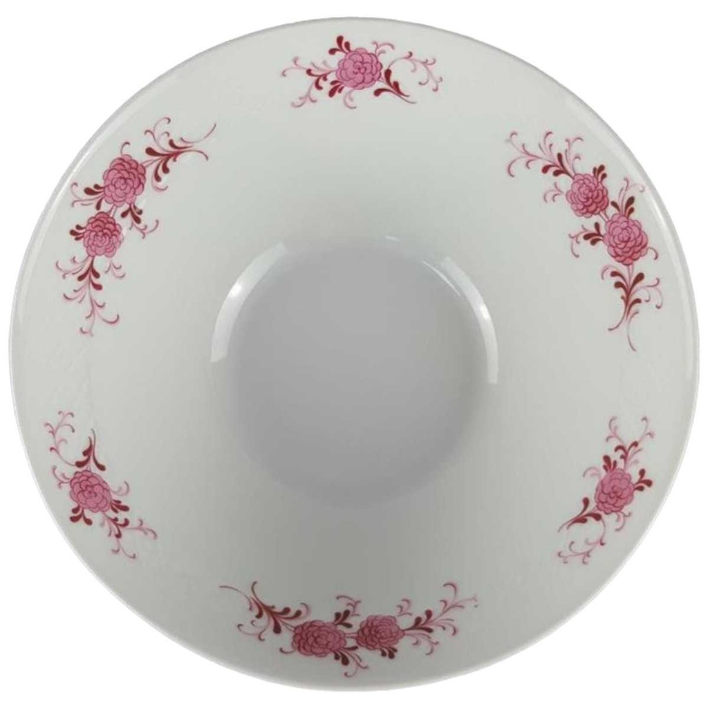 [458118338] Schüssel Servierschüssel groß mittelgroß 19,9 cm Seltmann Weiden Annabell rote Blüte 26043 Rosa gebraucht - gut Bild 2