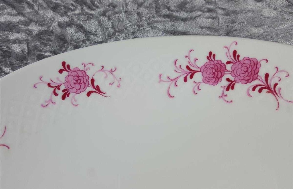 [458118341] Speiseplatte Fleischplatte 31x21,4 cm Seltmann Weiden Annabell rote Blüte 26043 Rosa Bild 4