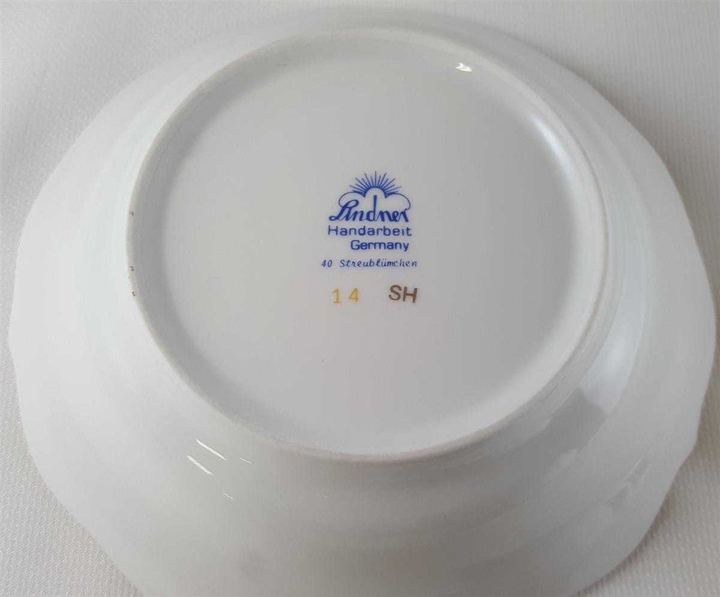[45811835] Schale 13,6 cm Lindner Porzellan Streublümchen Ohne Relief gebraucht - neuwertig Bild 4