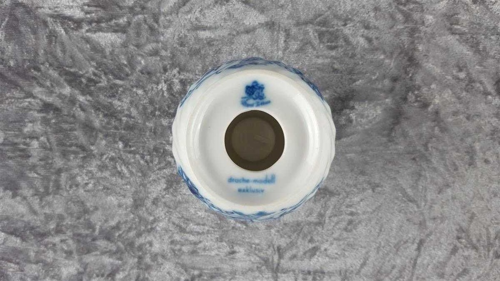 [458118355] Kerzenhalter Königl. pr. Tettau Royal Drache Modell Exklusiv Echt Kobalt Zwiebelmuster Kobaltblau Blau gebraucht - sehr gut Bild 4