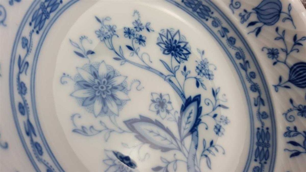 [458118358] Schüssel 20,5 cm Königl. pr. Tettau Royal Drache Modell Exklusiv Echt Kobalt Zwiebelmuster Kobaltblau Blau gebraucht - sehr gut Bild 3