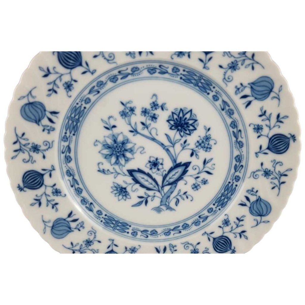 [458118359] Speiseteller Essteller 25 cm Königl. pr. Tettau Royal Drache Modell Exklusiv Echt Kobalt Zwiebelmuster Kobaltblau Blau gebraucht - gut Bild 2