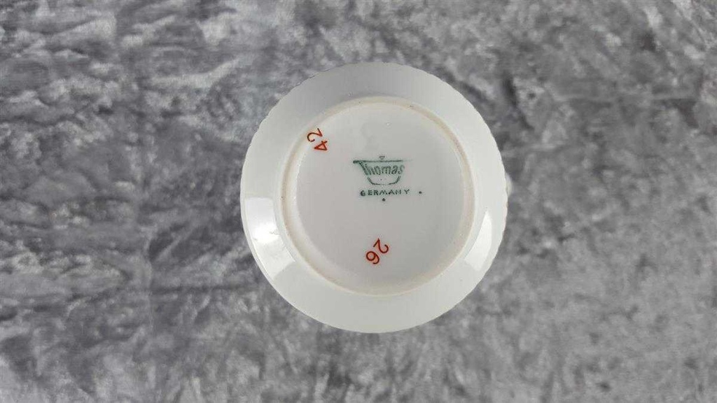[458118368] Milchkännchen Thomas Porzellan Rheinland grün gold Rautendekor gebraucht - sehr gut Bild 5