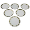 [2118789] 6er Set Kuchenteller Dessertteller 19,6 cm Thomas Porzellan Rheinland grün gold Rautendekor gebraucht - gut Bild 2