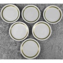 [2118789] 6er Set Kuchenteller Dessertteller 19,6 cm Thomas Porzellan Rheinland grün gold Rautendekor gebraucht - gut Bild 3