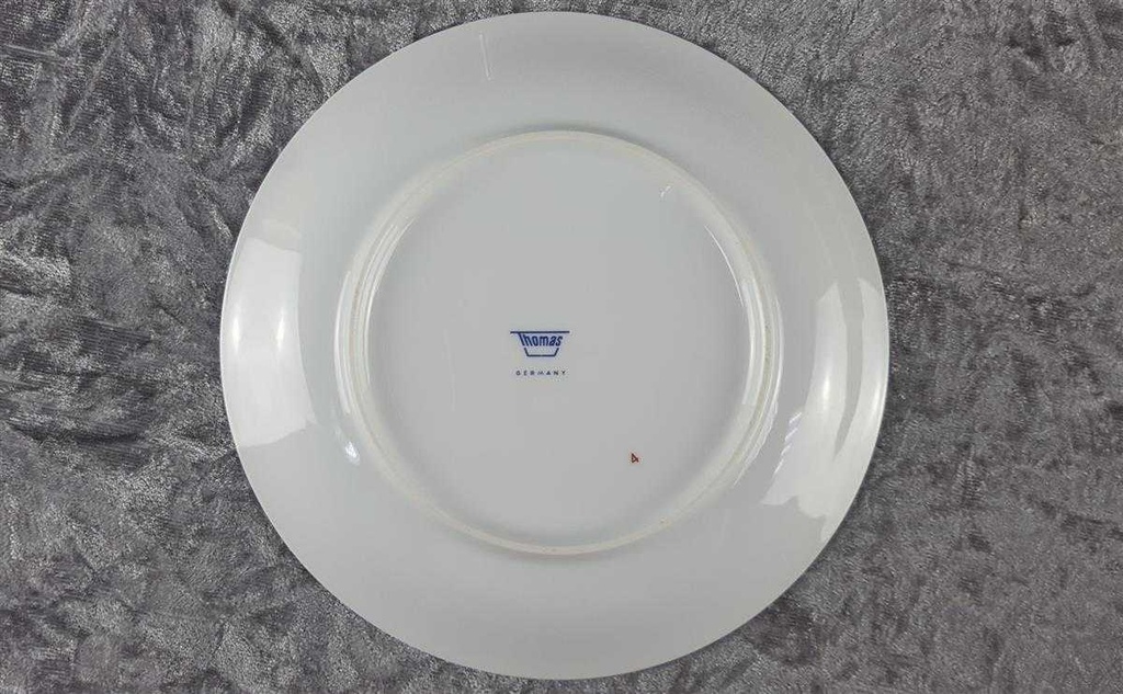 [2118789] 6er Set Kuchenteller Dessertteller 19,6 cm Thomas Porzellan Rheinland grün gold Rautendekor gebraucht - gut Bild 6