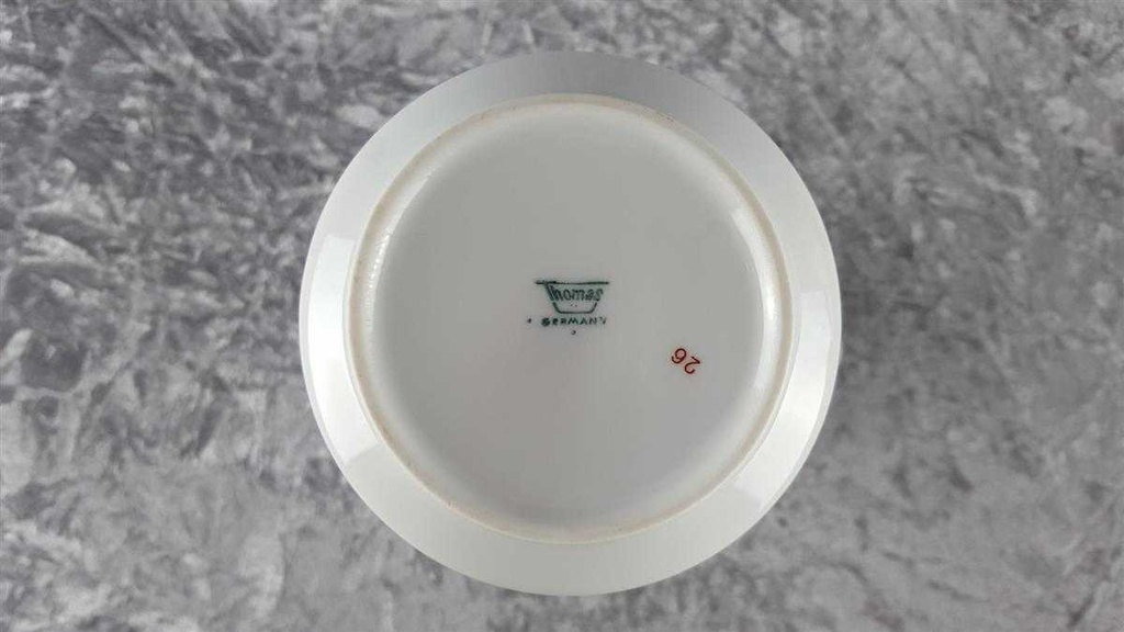 [458118397] Kaffeekanne 1,25 L Thomas Porzellan Rheinland grün gold Rautendekor gebraucht - sehr gut Bild 10