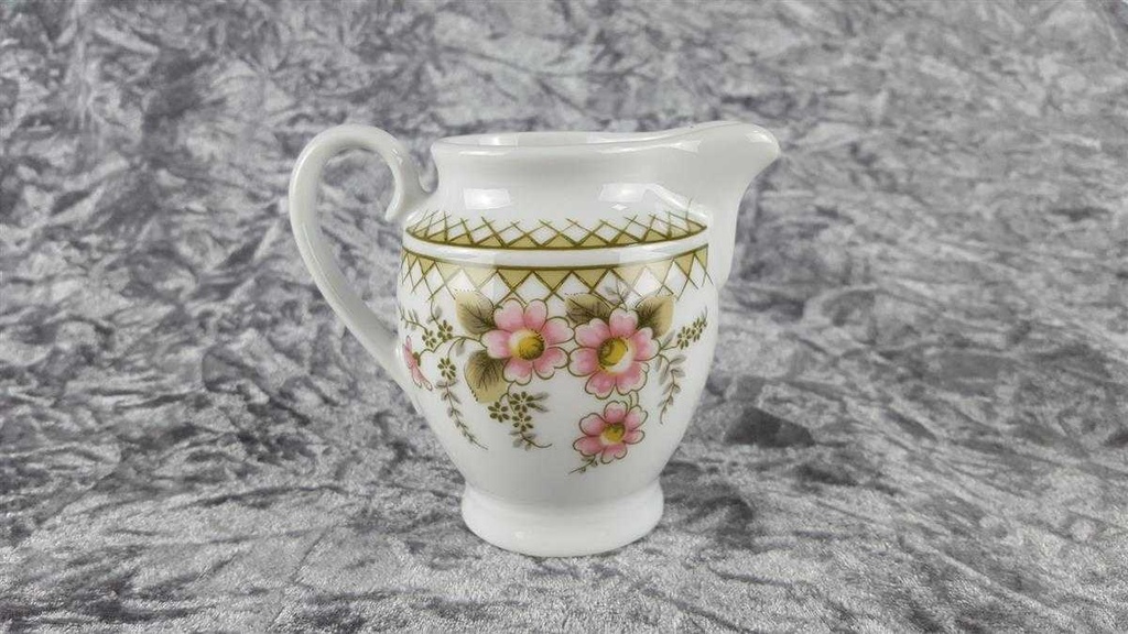 [458118400] Milchkännchen Winterling Kirchenlamitz rosa Blumen grün Rautendekor gebraucht - sehr gut Bild 3