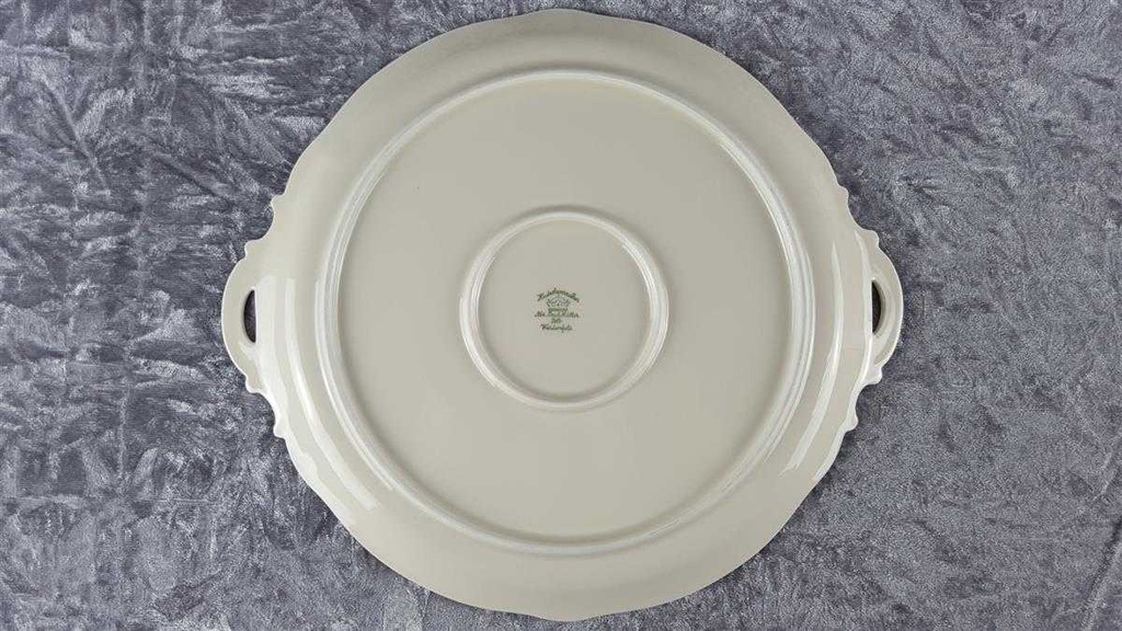 [458118407] Tortenplatte Goldrand Hutschenreuther Paul Müller Werdenfels beige Elfenbein gebraucht - akzeptabel Bild 9