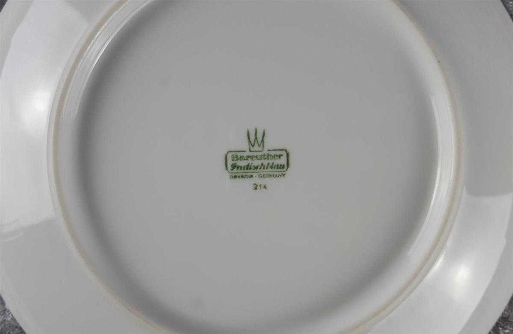 [458118408] Kuchenteller Dessertteller Frühstücksteller 19,7 cm Bareuther Indisch Blau Strohblume Bavaria gebraucht - gut Bild 4