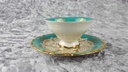 [458118427] Mokkatasse mit Untertasse Tasse Espressotasse Golddekor Kaiser Porzellan Alka Kunst Elfenbein Beige gebraucht - gut Bild 3