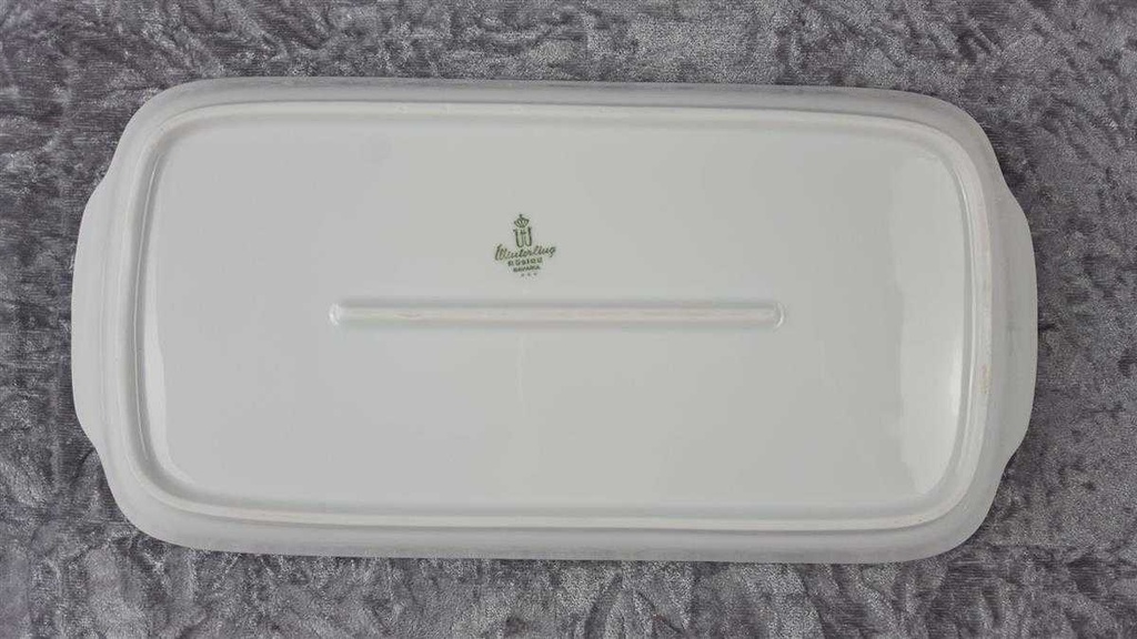 [458118450] Königskuchenplatte Winterling Röslau grüne stilisierte Lilie gebraucht - gut Bild 4