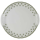 [458118452] Tortenplatte Winterling Röslau grüne stilisierte Lilie gebraucht - gut Bild 2