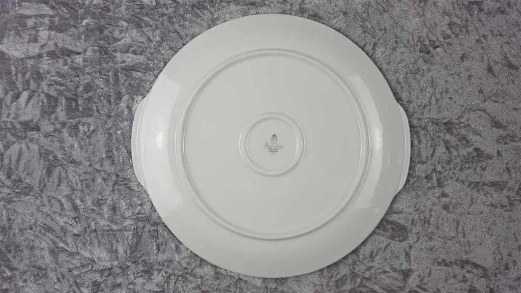 [458118452] Tortenplatte Winterling Röslau grüne stilisierte Lilie gebraucht - gut Bild 6