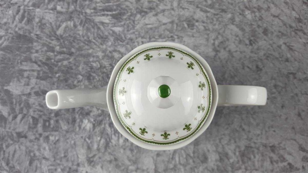 [458118456] Kaffeekanne Kanne 1,4 L Winterling Röslau grüne stilisierte Lilie gebraucht - sehr gut Bild 5