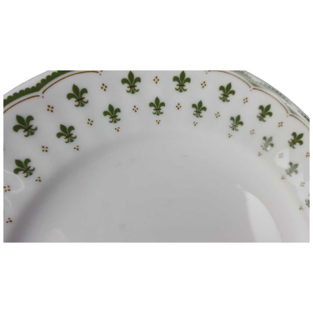 [2118796] 2er Set Kuchenteller Dessertteller 19,5 cm Winterling Röslau grüne stilisierte Lilie gebraucht - akzeptabel Bild 2