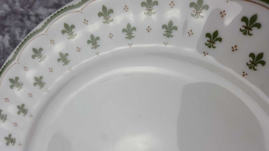 [2118796] 2er Set Kuchenteller Dessertteller 19,5 cm Winterling Röslau grüne stilisierte Lilie gebraucht - akzeptabel Bild 3