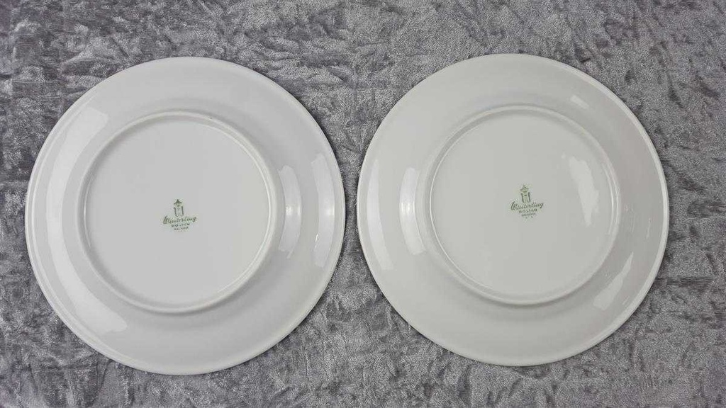 [2118796] 2er Set Kuchenteller Dessertteller 19,5 cm Winterling Röslau grüne stilisierte Lilie gebraucht - akzeptabel Bild 5