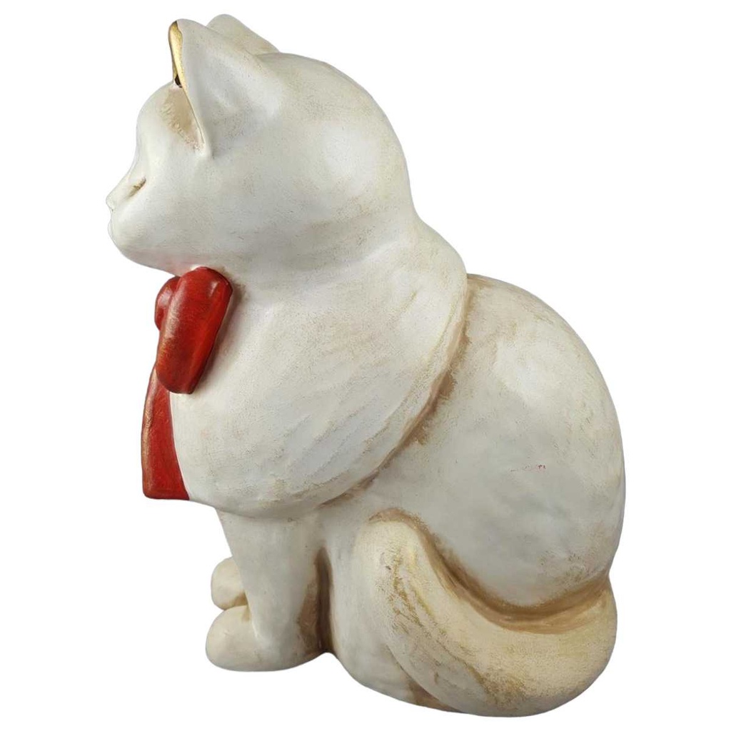 [458118470] Figur Thun Bozener Bozner Katze mit roter Schleife gebraucht - gut Bild 2
