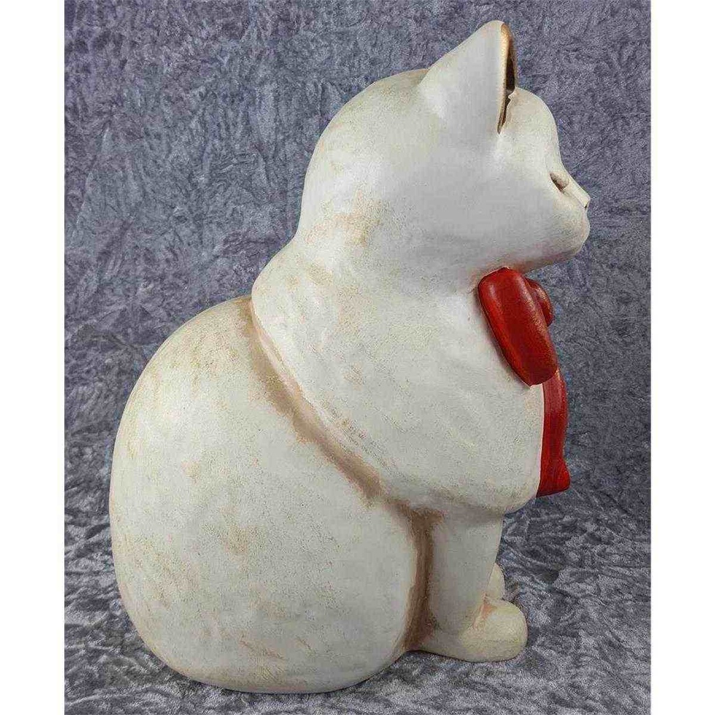 [458118470] Figur Thun Bozener Bozner Katze mit roter Schleife gebraucht - gut Bild 4