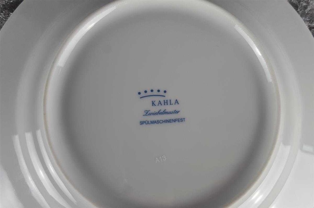 [458118474] Kuchenteller Dessertteller Frühstücksteller 20,4 cm Triptis Porzellan Kahla Zwiebelmuster gebraucht - sehr gut Bild 3