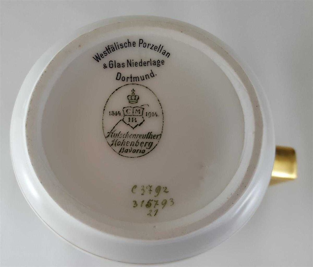 [45811848] Milchkrug Goldrand Hutschenreuther Hohenberg Kobaltblau Blau gebraucht - gut Bild 3