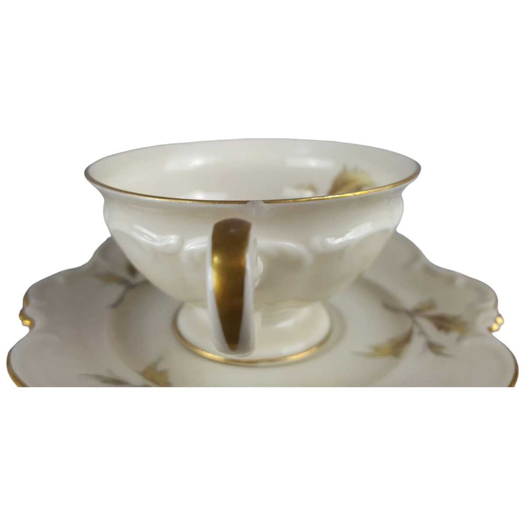 [458118490] Tasse Espressotasse Goldrand Hutschenreuther Elfenbein Beige Selb gebraucht - akzeptabel Bild 2