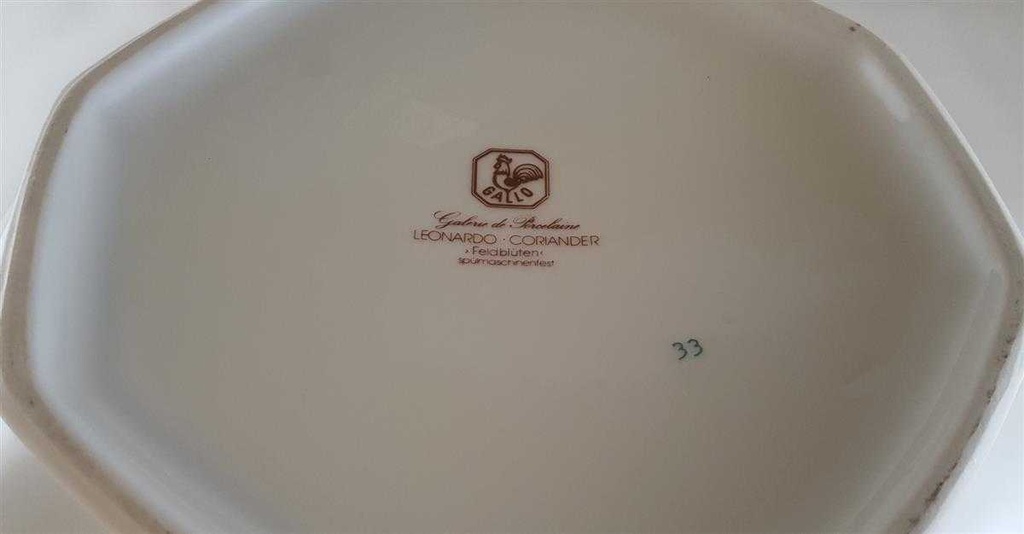 [45811855] Suppenterrine Suppenschüssel 2,5 L Villeroy & Boch Gallo Leonardo Coriander Feldblüten Braun gebraucht - neuwertig Bild 5