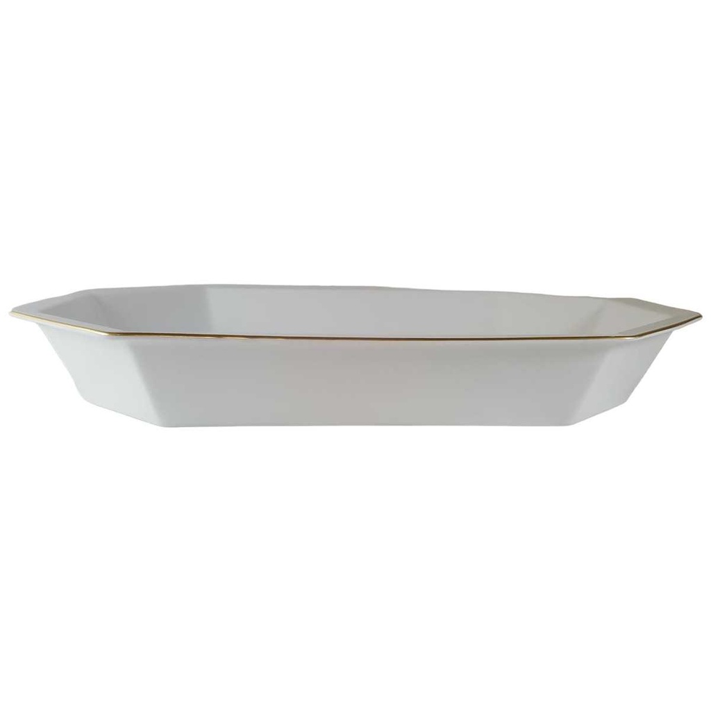 [2118803] Auflaufform Goldrand Rosenthal Polygon Weiß gebraucht - sehr gut Bild 2