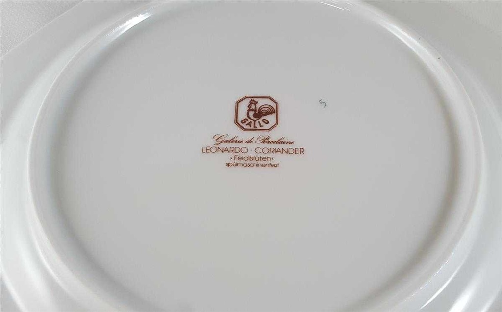 [45811861] Kuchenteller Dessertteller Frühstücksteller 20,5 cm Villeroy & Boch Gallo Leonardo Coriander Feldblüten Braun gebraucht - neuwertig Bild 5