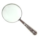 [LA-39781] Leselupe Handlupe Vergrößerungsglas & Brieföffner Glas versilbert Set Bild 8