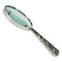 [LA-39781] Leselupe Handlupe Vergrößerungsglas & Brieföffner Glas versilbert Set Bild 9
