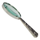 [LA-39781] Leselupe Handlupe Vergrößerungsglas & Brieföffner Glas versilbert Set Bild 10