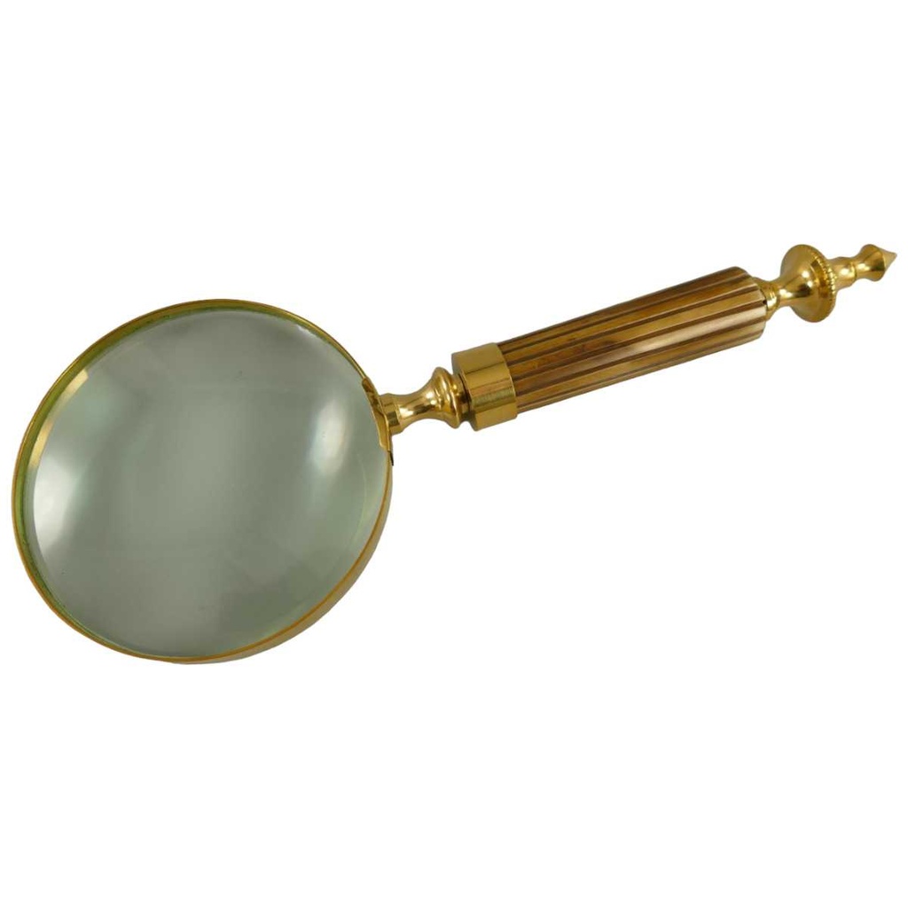 [LA-39784] Leselupe Handlupe Vergrößerungsglas Messing Bild 2
