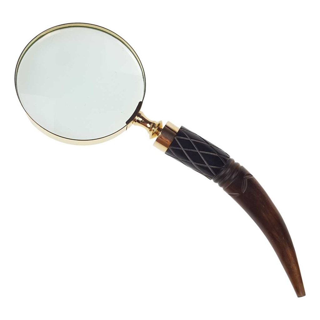 [LA-39819] Leselupe Handlupe Vergrößerungsglas Bein Messing #39819 Bild 2