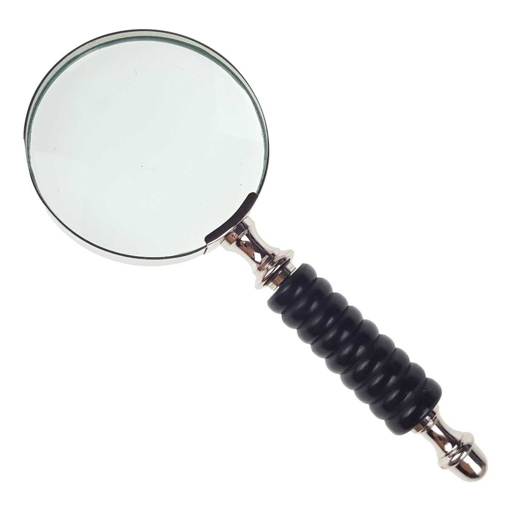 [LA-39822] Leselupe Handlupe Vergrößerungsglas Glas vernickelt #39822 Bild 2