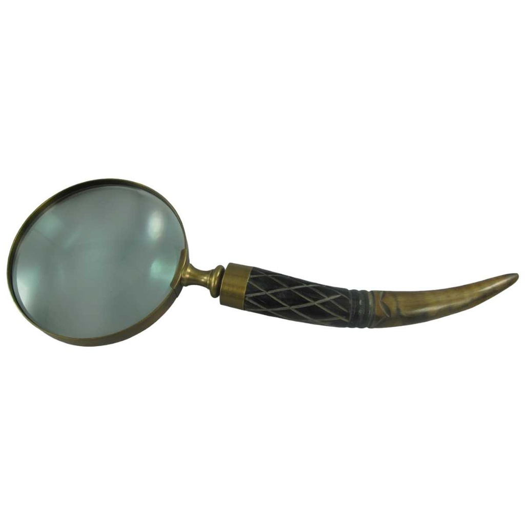 [LA-39825] Leselupe Handlupe Vergrößerungsglas Bein Messing #39825 Bild 2