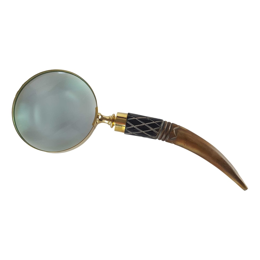 [LA-39826] Leselupe Handlupe Vergrößerungsglas Bein Messing #39826 Bild 2