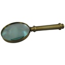 [LA-39832] Leselupe Handlupe Vergrößerungsglas Messing glatt Bild 2