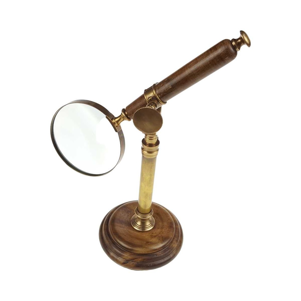 [LA-39836] Leselupe Handlupe Vergrößerungsglas Messing brüniert Bild 3
