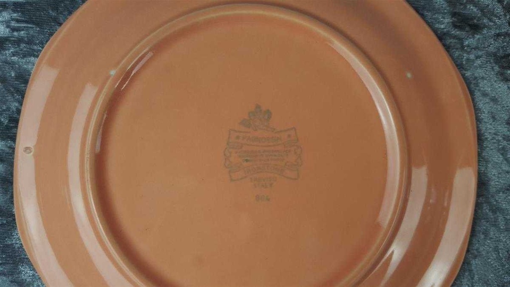 [458118627] Jumbotasse mit Kuchenteller Frühstücksteller Pagnossin Earthenware Einzelteile Orange gebraucht - sehr gut Bild 5