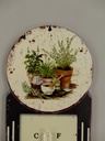 [LA-40078] Eisen Termometer Antik-Stil Blumen H 39x11 cm Bild 2